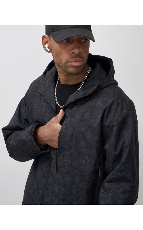 Мужская спортивная куртка для весны и осени, чёрная, для активного отдыха в Тюмени