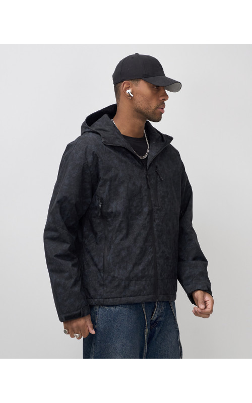 Мужская спортивная куртка для весны и осени, чёрная, для активного отдыха в Тюмени