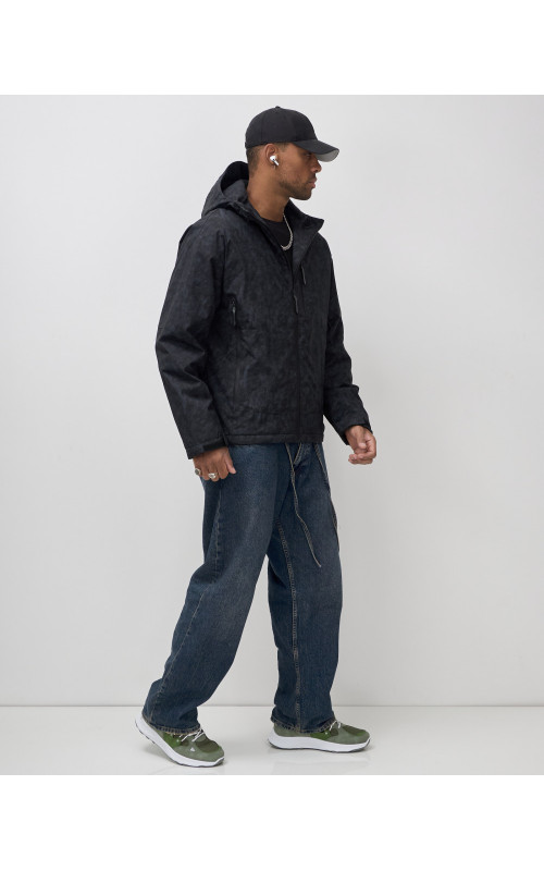 Мужская спортивная куртка для весны и осени, чёрная, для активного отдыха в Тюмени