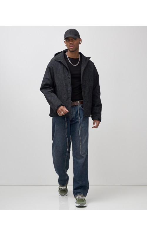 Мужская спортивная куртка для весны и осени, чёрная, для активного отдыха в Тюмени