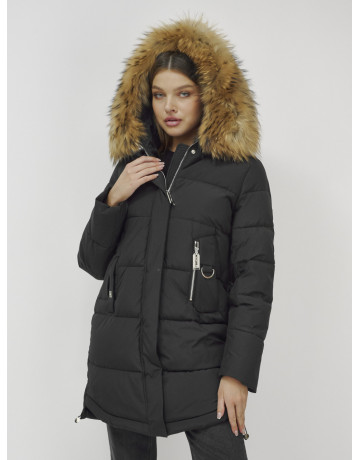 Женская зимняя куртка премиум-класса с мехом енота.