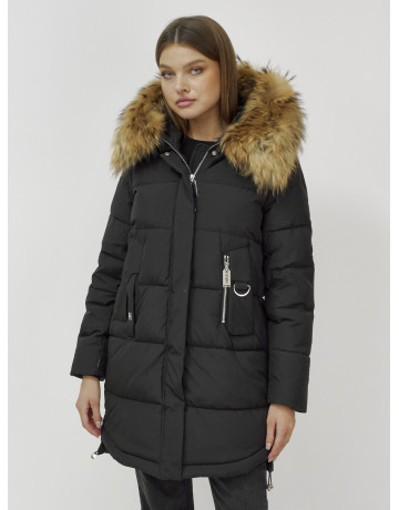 Женская зимняя куртка премиум-класса с мехом енота.