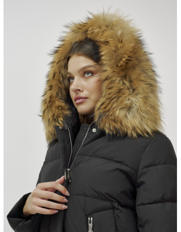 Женская зимняя куртка премиум-класса с мехом енота.