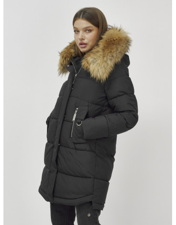 Женская зимняя куртка премиум-класса с мехом енота.
