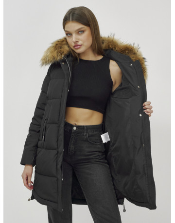 Женская зимняя куртка премиум-класса с мехом енота.
