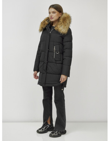 Женская зимняя куртка премиум-класса с мехом енота.