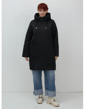 Длинный зимний пуховик для женщин больших размеров.