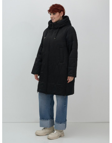 Длинный зимний пуховик для женщин больших размеров.