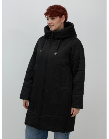 Длинный зимний пуховик для женщин больших размеров.