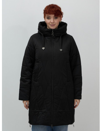 Длинный зимний пуховик для женщин больших размеров.