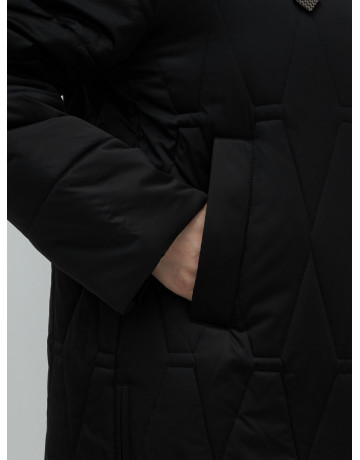 Длинный зимний пуховик для женщин больших размеров.