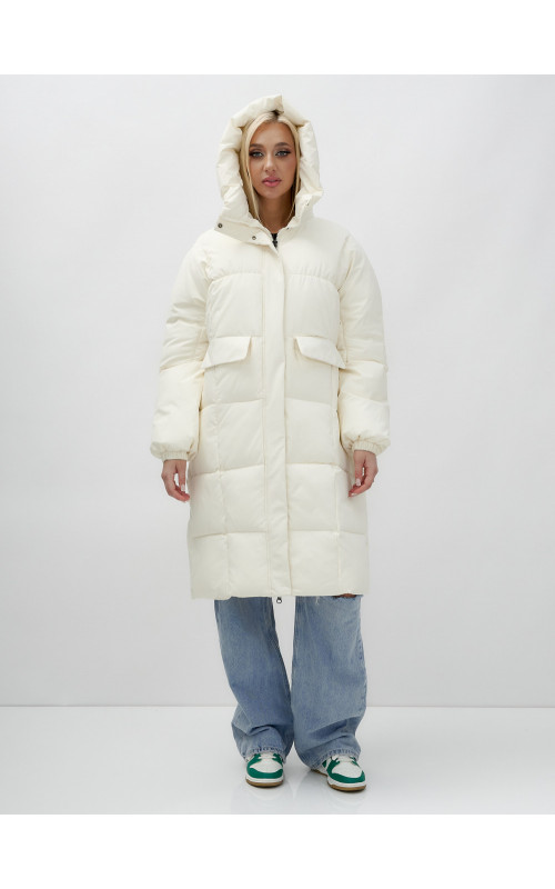 Женская куртка летучая мышь с капюшоном, утеплённая