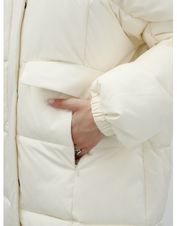 Женская куртка летучая мышь с капюшоном, утеплённая