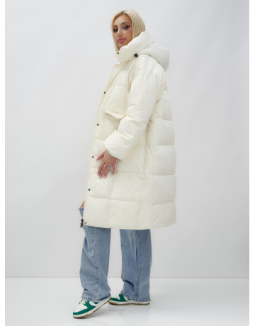 Женская куртка летучая мышь с капюшоном, утеплённая