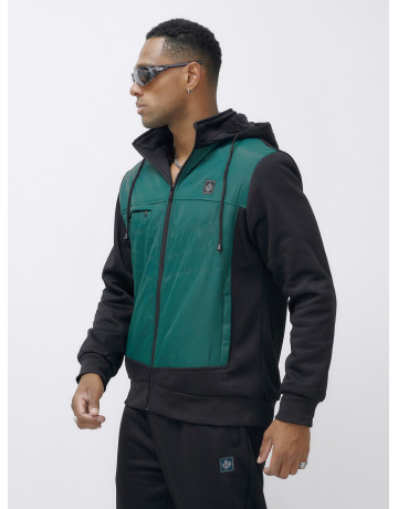 Мужской зимний спортивный костюм с начёсом, зелёный, для активного отдыха в Тюмени