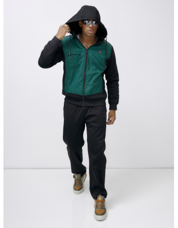 Мужской зимний спортивный костюм с начёсом, зелёный, для активного отдыха в Тюмени