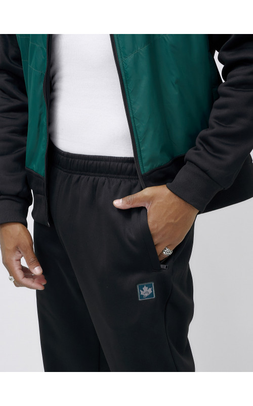 Мужской зимний спортивный костюм с начёсом, зелёный, для активного отдыха в Тюмени