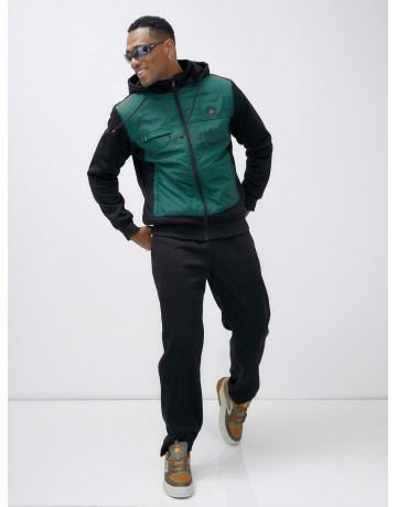 Мужской зимний спортивный костюм с начёсом, зелёный, для активного отдыха в Тюмени