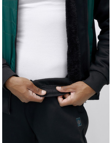 Мужской зимний спортивный костюм с начёсом, зелёный, для активного отдыха в Тюмени