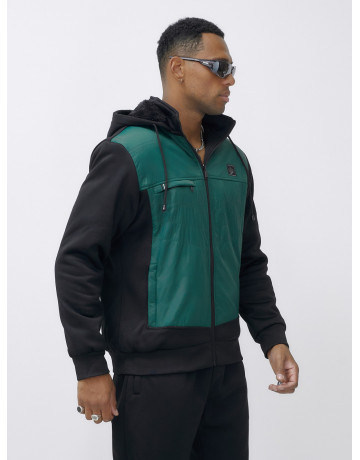 Мужской зимний спортивный костюм с начёсом, зелёный, для активного отдыха в Тюмени