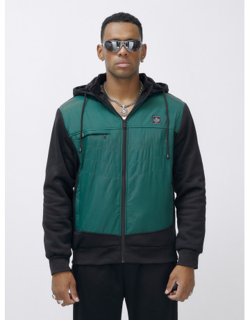 Мужской зимний спортивный костюм с начёсом, зелёный, для активного отдыха в Тюмени