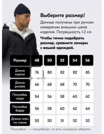 Мужская зимняя парка для активного отдыха.