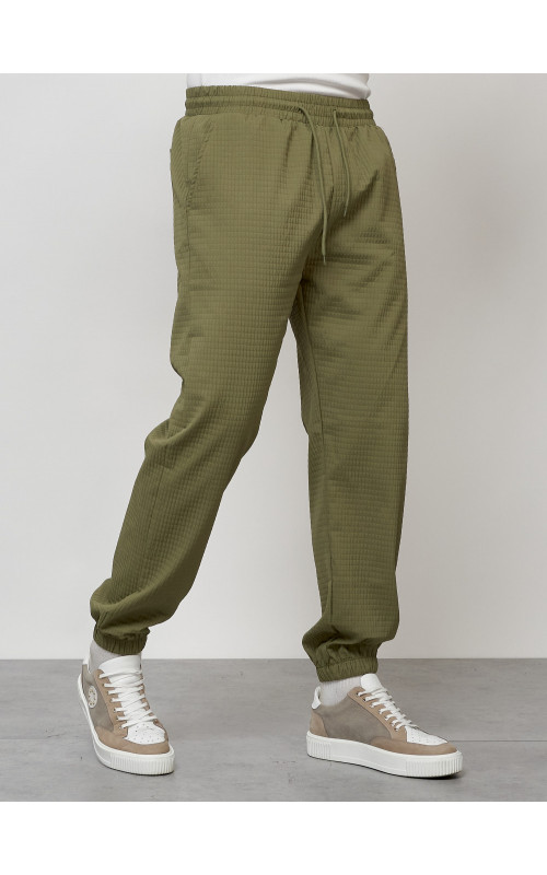 Мужской модный спортивный костюм цвета хаки для активных занятий. в Тюмени