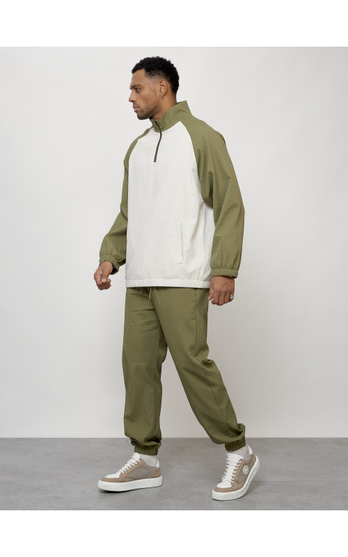 Мужской модный спортивный костюм цвета хаки для активных занятий. в Тюмени