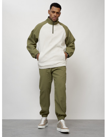 Мужской модный спортивный костюм цвета хаки для активных занятий. в Тюмени