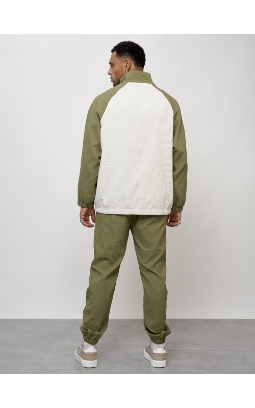 Мужской модный спортивный костюм цвета хаки для активных занятий. в Тюмени