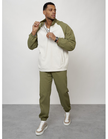 Мужской модный спортивный костюм цвета хаки для активных занятий. в Тюмени