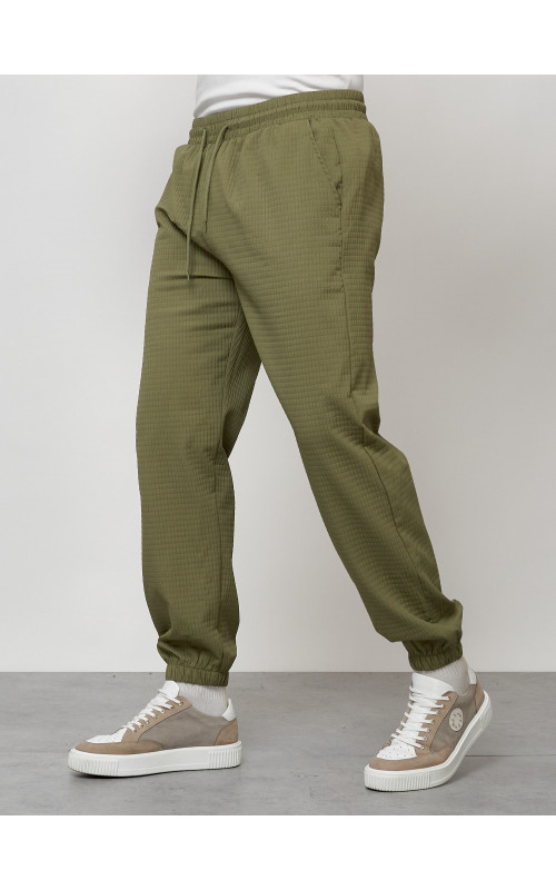 Мужской модный спортивный костюм цвета хаки для активных занятий. в Тюмени