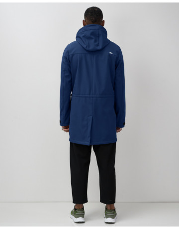 Мужская спортивная парка с капюшоном синего цвета для активного отдыха в Тюмени