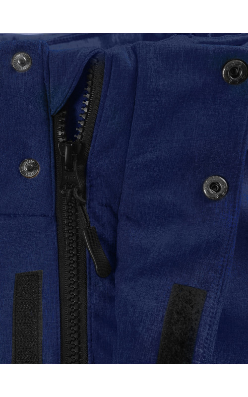 Мужская спортивная парка с капюшоном синего цвета для активного отдыха в Тюмени