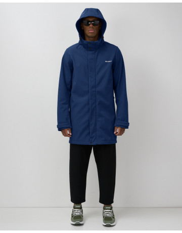 Мужская спортивная парка с капюшоном синего цвета для активного отдыха в Тюмени