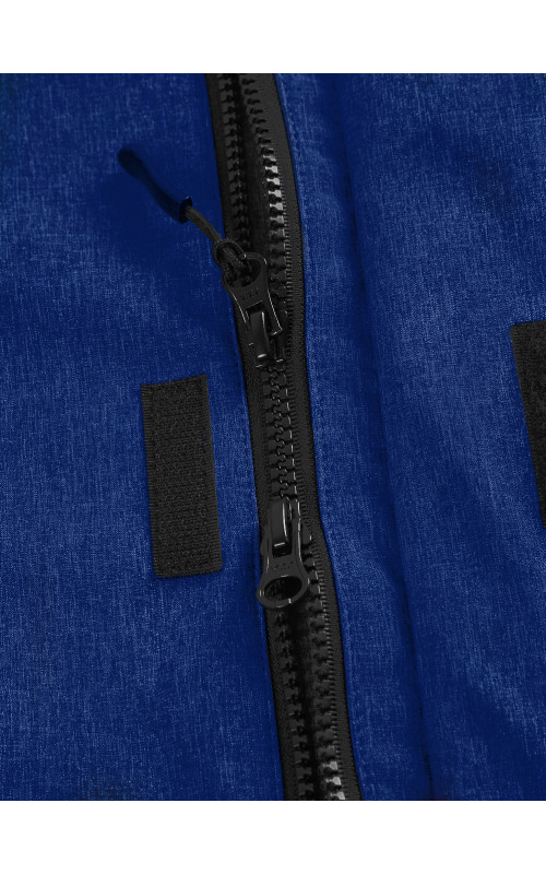 Мужская спортивная парка с капюшоном синего цвета для активного отдыха в Тюмени