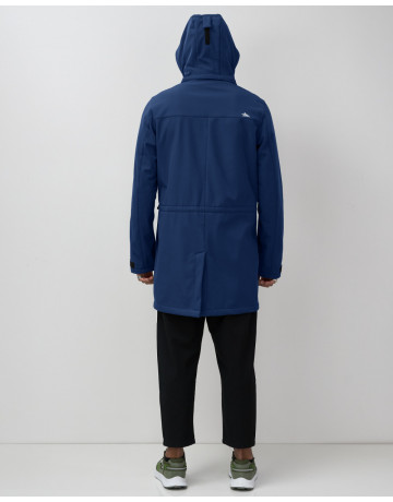 Мужская спортивная парка с капюшоном синего цвета для активного отдыха в Тюмени