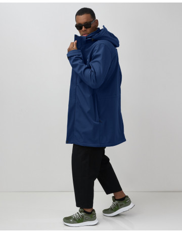 Мужская спортивная парка с капюшоном синего цвета для активного отдыха в Тюмени