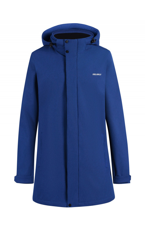 Мужская спортивная парка с капюшоном синего цвета для активного отдыха в Тюмени