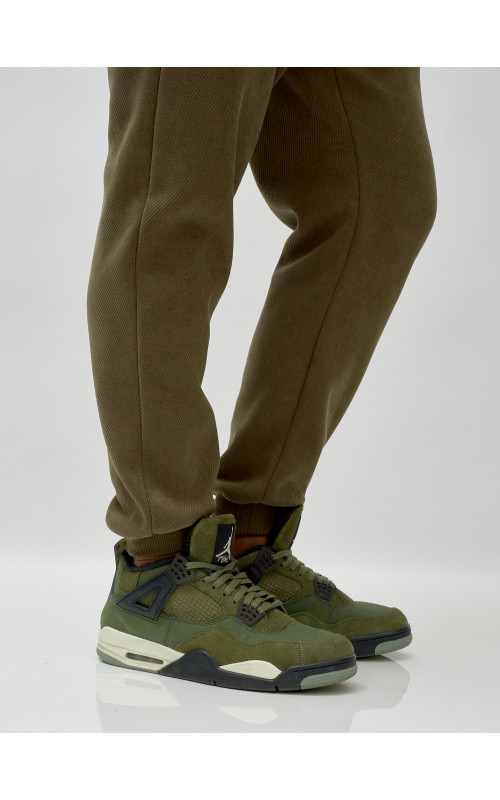 Мужской демисезонный спортивный костюм на флисе, хаки, для спорта. в Тюмени