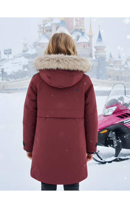 Зимняя парка для девочки-подростка, стильная и практичная.