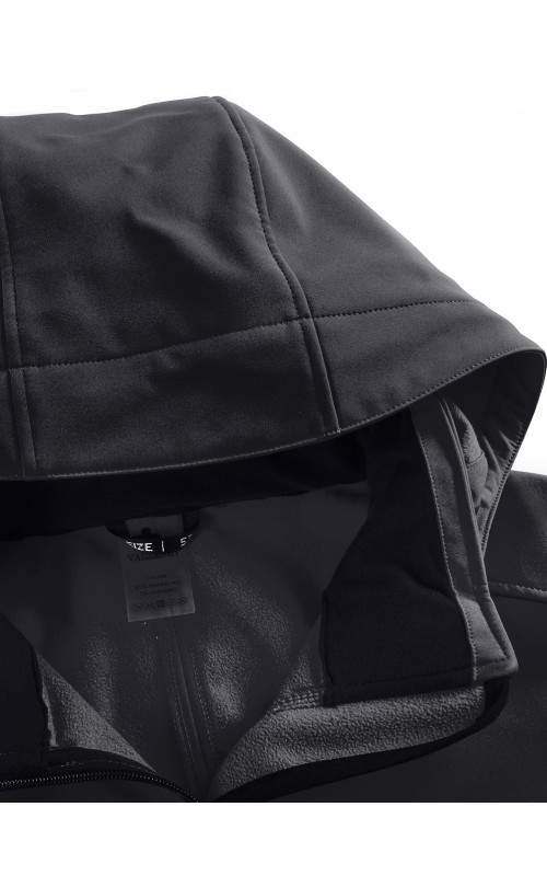 Женская спортивная парка с капюшоном softshell, чёрная, для активного отдыха в Тюмени