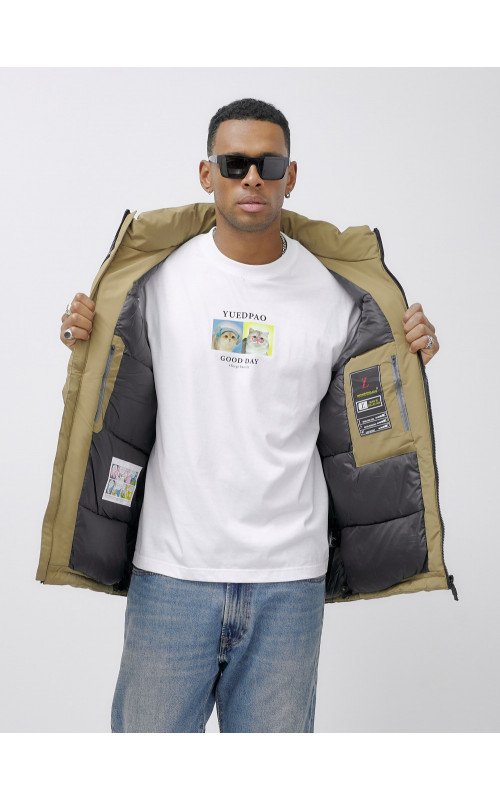 Мужская зимняя куртка большого размера с регулируемым капюшоном