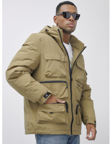 Мужская зимняя куртка большого размера с регулируемым капюшоном