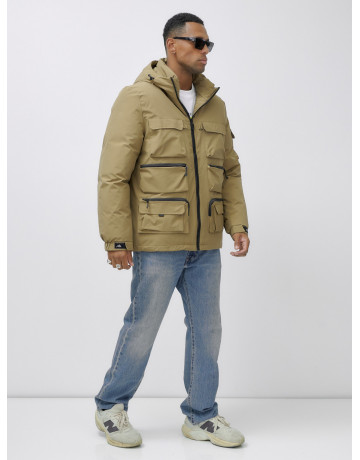 Мужская зимняя куртка большого размера с регулируемым капюшоном