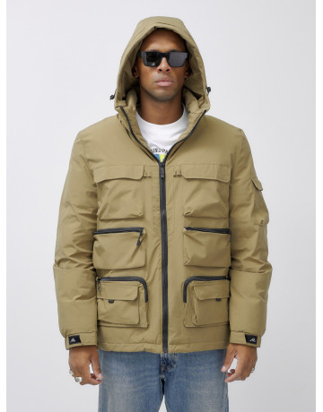 Мужская зимняя куртка большого размера с регулируемым капюшоном