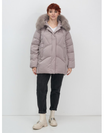 Пуховик для женщин с мехом песца