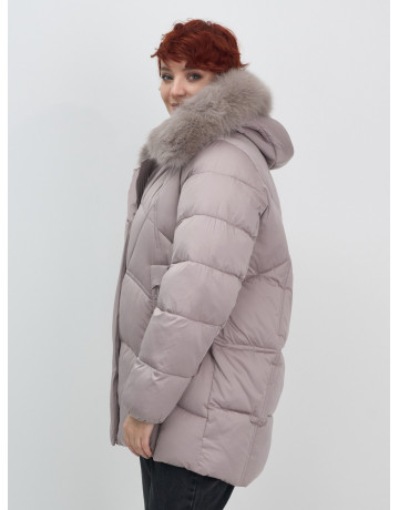 Пуховик для женщин с мехом песца