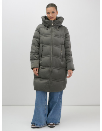 Длинный зимний пуховик для женщин с капюшоном