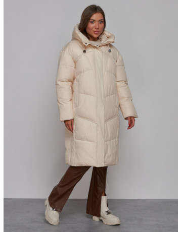 Длинный женский пуховик для зимы